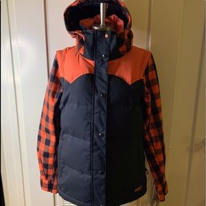 ROXY 5K Ski Snowboard Jacket Zip Off Sleeve Small
